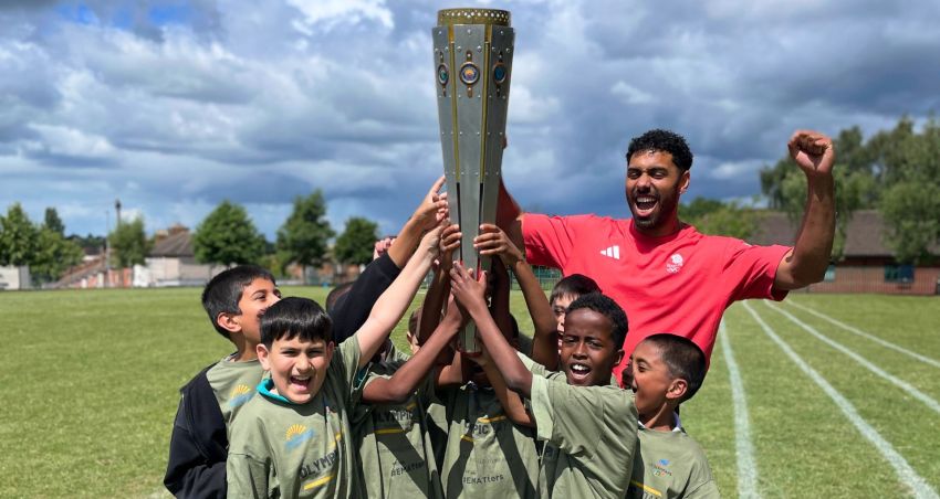 Olympic stars visit 10 schools as part of biggest ever EMAT Torch Relay